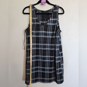 Blu black plaid dress